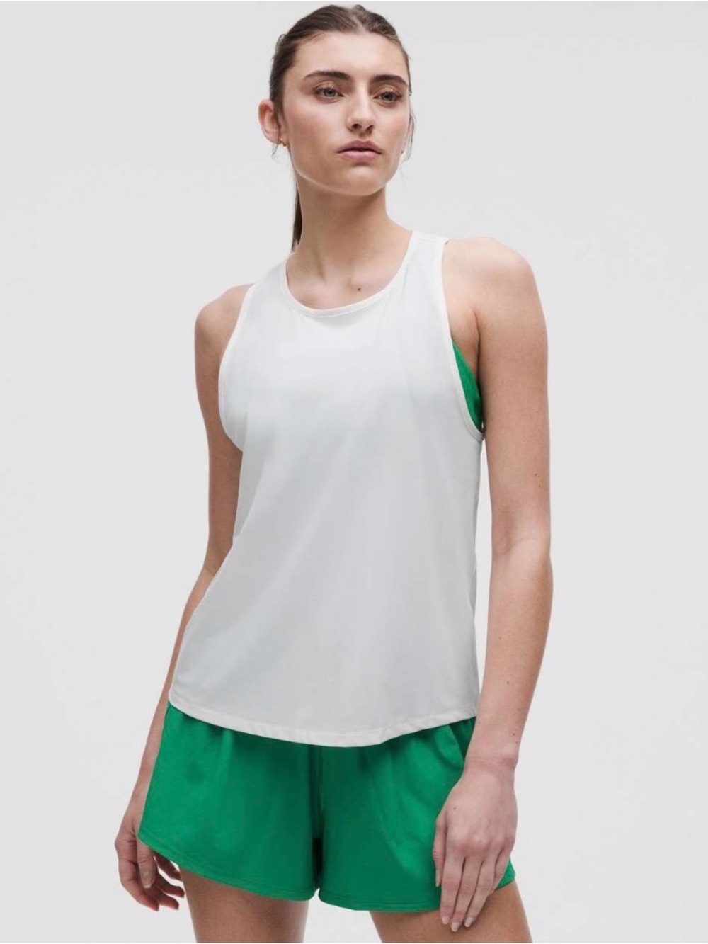 #305 Lululemon Ruched Racerback Tank White XS